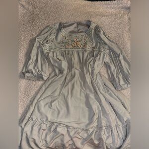 Grey dress with flower detailing